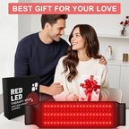 Red Light Therapy for Body:5 Light Levels Infrared Light Heat Therapy Belt Wrap for Back/Waist/Muscle/Pain Relief 660nm & 850nm Led Beads Red Light Therapy Device with Timer