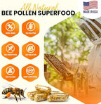 Bee pollen Supplement 100% Natural Raw Bee pollen in Veggie Caps Fermented Pollen Multivitamin, Probiotic Superfood, Vital Proteins, Amino Acids, Immune Support &Energy 60 Pollen Capsules