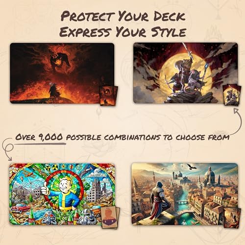 Assassin Overlooking (Stitched) - MTG Playmat - Compatible with Magic The Gathering Playmat - Play MTG, YuGiOh, TCG - Original Play Mat Art Designs & Accessories