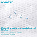 AmazeFan Bath Pillow, Bathtub Spa Pillow with 4D Air Mesh Technology and 7 Suction Cups, Helps Support Head, Back, Shoulder and Neck, Fits All Bathtub, Hot Tub and Home Spa [US. Patent Design]