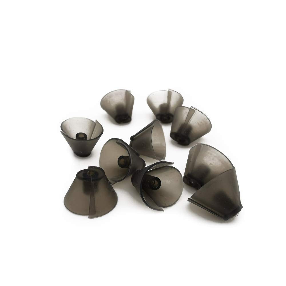 GN Resound Sure Fit Hearing Aid Standard Receiver Tulip Domes Dark Gray Split Ear Rub Piece Comfortable BTE Hearing Amplifier PSAP Kit Ear Tips Invisible, Perfect for Open Air (Open fit) (10 pcs)