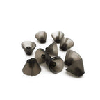 GN Resound Sure Fit Hearing Aid Standard Receiver Tulip Domes Dark Gray Split Ear Rub Piece Comfortable BTE Hearing Amplifier PSAP Kit Ear Tips Invisible, Perfect for Open Air (Open fit) (10 pcs)