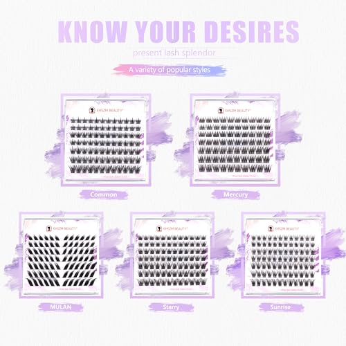 Upgraded,Natural Eyelash Clusters C Curl 8-14mm, Cluster Eyelash extensions Wispy with No Plastic Feel,Ultra-Soft Individual Lashes with Thin Band, long-lasting and New Comfort - Classic Style
