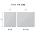 GLSLAND Office Chair Mat for Carpet - 36" x 46" Tempered Glass Floor Mat - for Office Chair on Carpet - 1/6" Thick Clear Computer Floor Mat with 4 Anti-Slip Pads