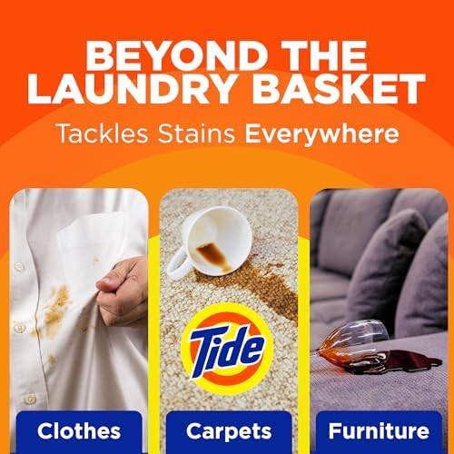 Tide Laundry Stain Remover Spray with Oxi | Stain Remover for Clothes, Carpet, Upholstery, Pet Bedding | Stain Treater Spray for Tough Stains from Wine, Coffee, Grease | 22 Fl Oz (Pack of 2) & 3 Fl Oz