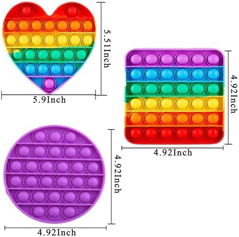 Random 24 Pcs Fidget Toys,Push Pop Fidget Sensory Toys Set,Stress Relief Gifts for Kids & Adults,Pop Bulk & Party Favors Toddler Toys for Easter Gifts,Party Supplies,Classroom Prizes