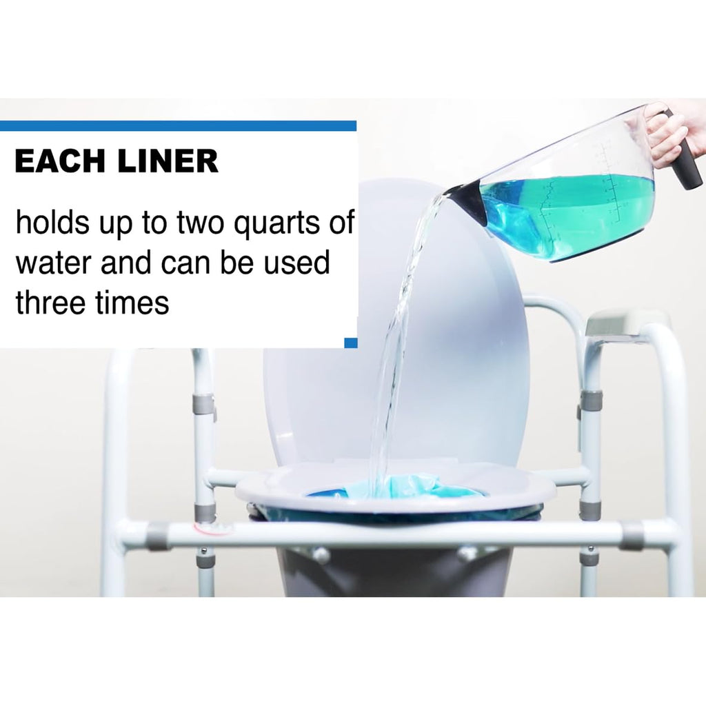 Carex Commode Liners, 42 Liners - Fits Most Commodes, With Absorbent Powder, Holds 2 Quarts Liquid, Disposable and Hygienic, 7 Toilet Liners/box, Pack of 6