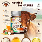 Beef Tallow for Skin - Moisturizer Cream - 100% Grass Fed - Whipped Beef Tallow - Organic Jojoba Oil - Organic Shea Butter - Supports Eczema, Rosacea+ - Made in USA - Citrus Breeze - 2 oz