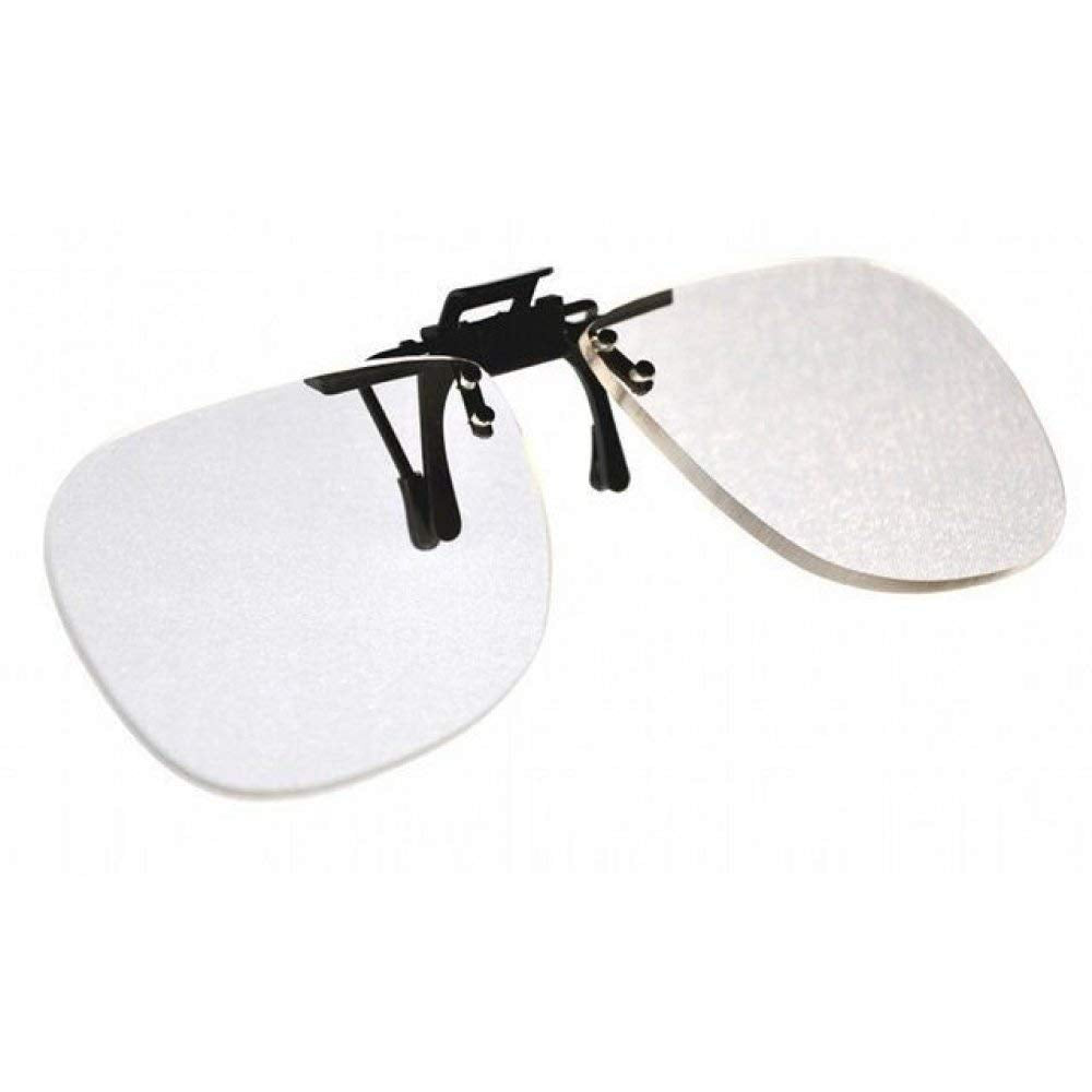 Magna-flip Clip on Flip up Magnifiers, Converts Distance Glasses and Into Reading and Computer Glasses. +4.50 Power