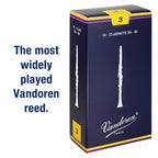 Vandoren CR103 Bb Clarinet Traditional Reeds Strength 3; Box of 10