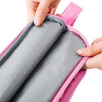 Kids Toiletry Bag for Girls, Travel Toiletry Bag for Little Young Girls Cosmetic Bag Makeup Bag Waterproof Hanging Wash Bag Toddler Toiletries, Butterfly Pink