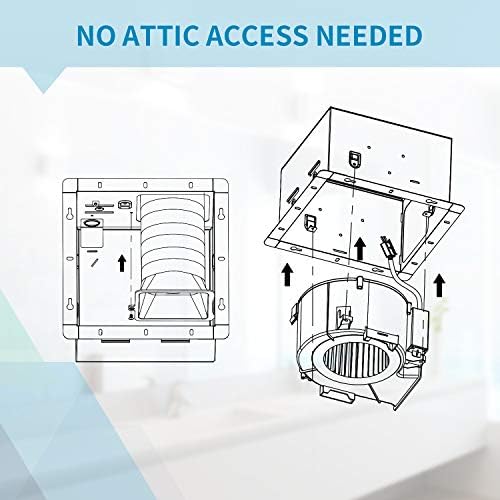 Tech Drive Bathroom Exhaust Fan with Light, 110 CFM, Super Quiet 1.2 Sone Bathroom Fan with Light,1000lm Dimmable 3CCT LED Light 3000K/4000K/5000K Selectable,Energy Star Ventilation Fan,White