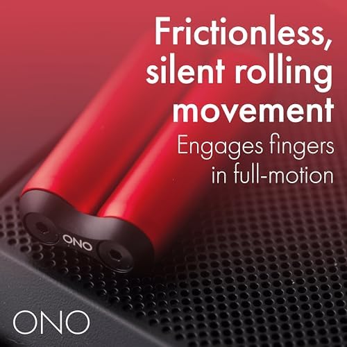 ONO Roller - Handheld Fidget Toy for Adults | Help Relieve Stress, Anxiety, Tension | Promotes Focus, Clarity | Compact, Portable Design (Junior Size/Aluminum, Red)