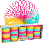 The Dreidel Company Plastic Multicolor Coil Spring, Goody Bag Fillers, Party Favor for Kids, 3" Inches (80mm) (10-Pack)