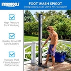 HYDROTOOLS By SWIMLINE 2 Section Niagara Rainfall Solar Shower 7 Feet | Adjustable Head & Foot Tap Spigot | 10 Gal Capacity Up To 140 Degrees | Environmentally Friendly | Outdoor Backyard Poolside Spa