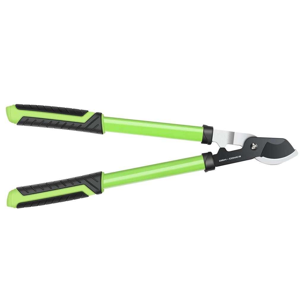 DRM-GDNER 23" SK5 Dual-Blade Loppers Cuts 2" Dry/Wet Branches - Triangular Steel Tube & SecureLock, Heavy Duty Tree Trimmers Green/Black