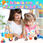 Cevioce 15Pcs Fidget Toys Adults Pack,Stocking Stuffers for Teens Boys Girls,Autism Sensory Toys with Fidget Spinner Slug Magnetic Rings,Squishy Fidget Toys ADHD Stress Relief,Party Favor for Kid-BOG