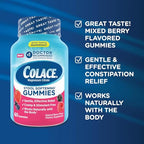 Colace Stool Softener Gummies, Gentle Dependable Constipation Relief Magnesium Citrate Gummies, No.1 Doctor Recommended Stool Softener Brand, Berry Flavored 60ct (Pack of 2)