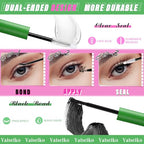 Fluffy Lash Clusters Kit 100D+200D Thick Volume Eyelash Clusters Kit 12-25mm Wispy Individual Lashes D Curl Long Cluster with Lash Bond and Seal Waterproof DIY Lash Extension Kit at Home (KIT-280PCS)