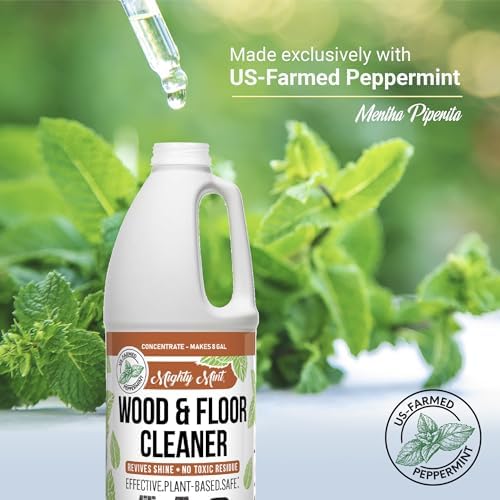 Mighty Mint Wood & Floor Cleaner Concentrate, Non-Toxic, Cleaning Soap for Hardwood and Floors, Natural Mint Scent, 32oz