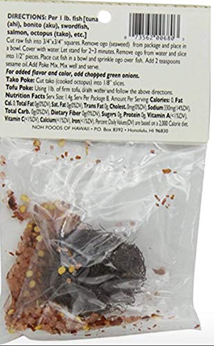 NOH Hawaiian Poke Mix, 0.4 Ounce Packet, (Pack of 3)