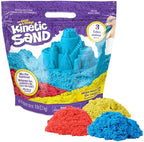 Kinetic Sand, 6lbs Mega Mixin’ Bag with Red, Yellow & Blue Play Sand (Packaging May Vary), Sensory Toys for Kids Ages 3 and up