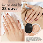 Modelones Dip Powder Nail Kit Starter, 4 Colors Nude Brown Skin Tones Dipping Powder Liquid Set with Base Top Coat Activator Nail Art Beginner DIY Salon