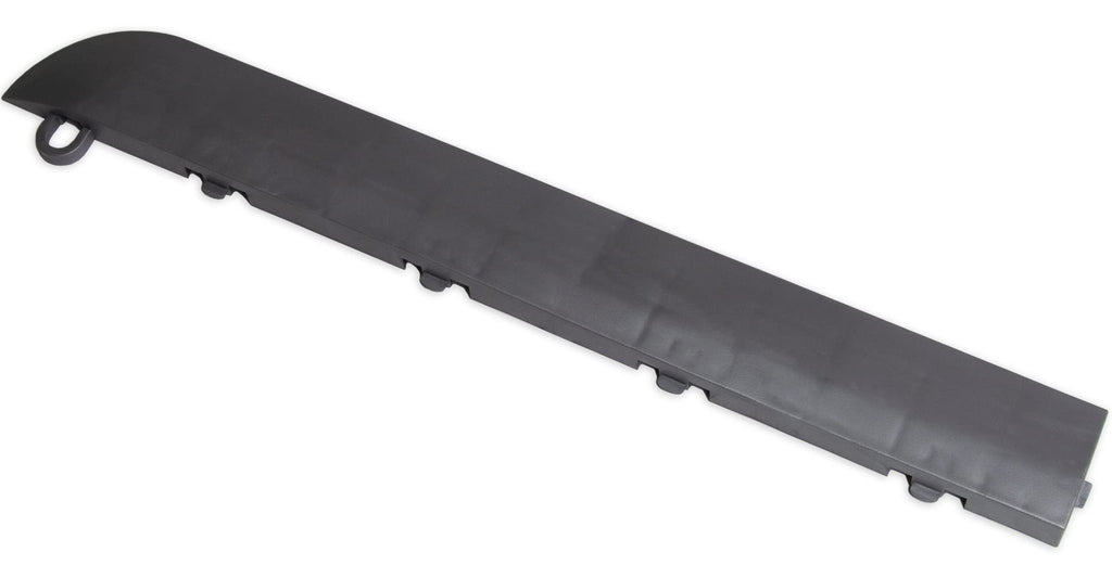 Big Floors Garage Floor Transition Edge, Interlocking Modular Garage Floor Edging Compatible with RaceDeck, GarageTrac & GarageDeck Tiles (Male, 11 Pack, Graphite)