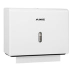 AIKE 200-Sheet Multifold Paper Towel Dispenser,No-Drill Wall Mount,White