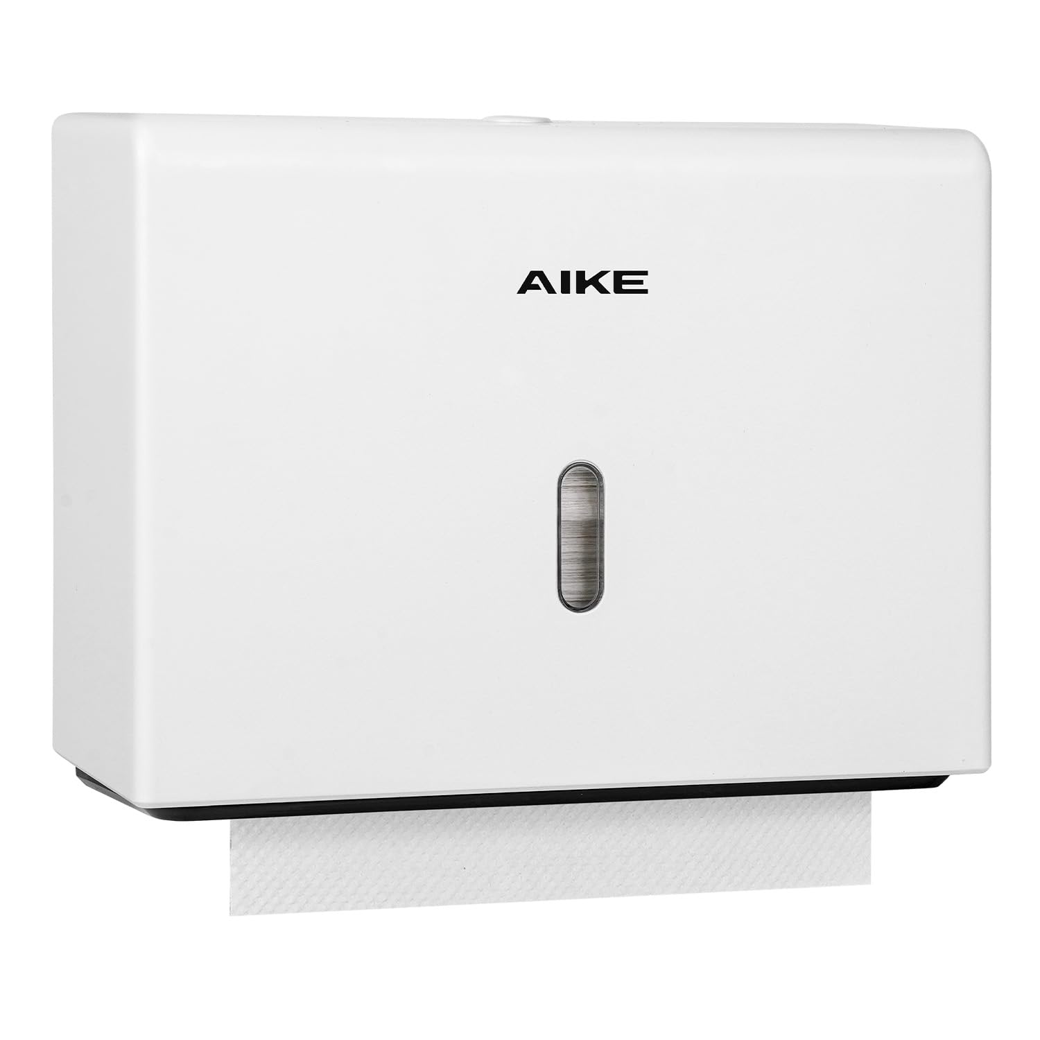 AIKE 200-Sheet Multifold Paper Towel Dispenser,No-Drill Wall Mount,White