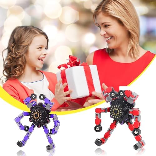24pcs Transformable Fidget Spinners Children's Advanced Fidget Toys for Stress Relief Ideal Fidget Spinners for Sensory Toys for Boys and Girls with Autism，Party Favors