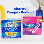Tampax Pearl Plastic Tampons, Mutlipack, Light/Regular/Super Absorbency, Unscented, 47 Count (Packaging May Vary)
