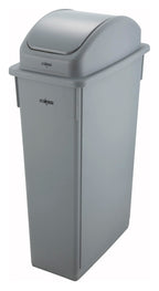 Winco PTC-23SG Slender Trash Can, 23-Gallon, Gray,Medium