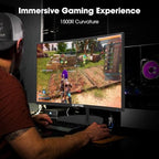 Sceptre Curved 27" FHD 1080p 75Hz LED Monitor HDMI VGA Build-In Speakers, EDGE-LESS Metal Black 2019 (C275W-1920RN)