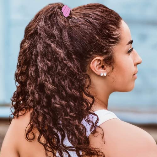 Large Hair Ties for Thick, Heavy or Curly Hair - Non-Slip, Non-Damage, Seamless Women's Ponytail Scrunchies - Pink 3 Pcs