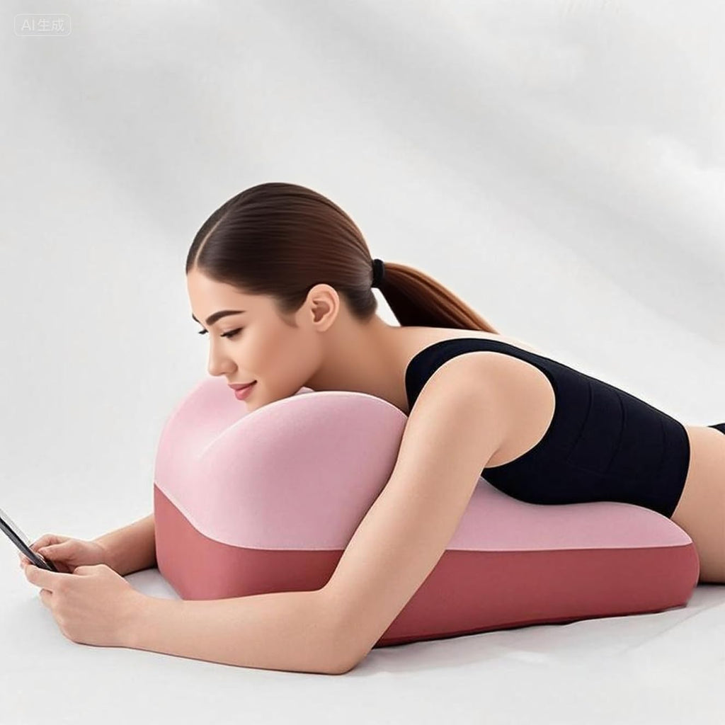 XYHOMECP Multifunctional Slope Pillow,Butt Cushion for Couples Pregnanly Pillow to Read in Bed Waist at Home Sitting,with Memory Sponge,Comfortable and Breathable, Pink,18.9‘’16‘’