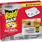 Raid Max Double Control Ant Baits, Household Use Defense System to Control Bugs, Dual Bait Technology 0.28 Ounce (Pack of 2)