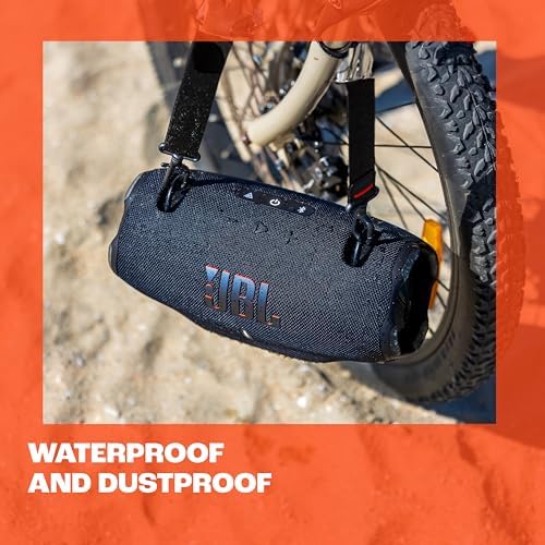 JBL Xtreme 4 - Portable Bluetooth Speaker, Powerful Sound and Deep Bass, IP67 Waterproof, 24 Hours of Playtime, Powerbank, PartyBoost for Multi-Speaker Pairing (Black) (Renewed)