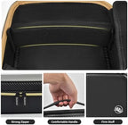 Boobowl Barber Accessories Bag for Clippers and Supplies, Mens Hair Trimmers Box, Portable Clipper Storage Holder for Hair Cutting, Guard Grooming Kit and Barbers Supplies (Bag Only)-Dark Black