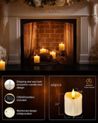 Homemory 2"x 2" Ivory 6 Hour Timer Flameless Votive Candles, 6 Pack