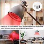 Red Light Therapy Bulb, Red Light Therapy for Body and Face Use, 18 LEDs 660nm Red and 850nm Near Infrared Red Light Therapy Lamp Suitable E26 Socket (Only Bulb)