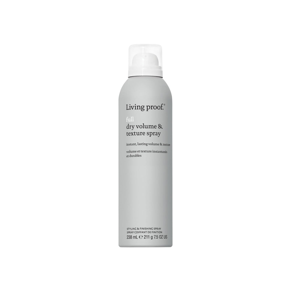 Living Proof Full Dry Volume & Texture Spray – Instant Volume, Texture, Oil Absorption, Heat Protection, Lightweight Hold for Fine or Flat Hair, 7.5 oz