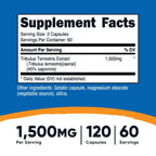 Nutricost Tribulus Terrestris Extract 750mg, 120 Capsules (3 Bottles)
