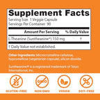 Doctor's Best L-Theanine Contains Suntheanine, Helps Reduce Stress & Sleep, Non-GMO, Gluten Free, Vegan, 150 mg (DRB-00197), 90 Count