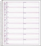 Adams Voice Mail Log, 8 1/4 x 8 1/2 Inch, Spiral Bound, 120 Forms per Book, White (S8796)