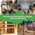 JT Eaton 410B-6 Jawz Plastic Rat Trap for Solid Or Liquid Bait, Pack of 6