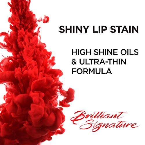L'Oreal Paris Brilliant Signature Shiny Lip Stain Lipstick, Be Cheerful 0.21 Fl Oz.
