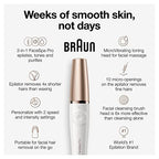 Braun Face Epilator Facespa Pro 911, Facial Hair Removal for Women, Hair Removal Device, 3-in-1 Epilating, Cleansing Brush and Skin Toning with 3 extras
