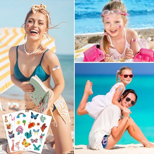 Metker Tattoos for Kids - 150 Sheets(1700+ Mixed Styles Patterns) | Temporary Tattoos Stickers for Girls and Boys | Goody Bag Favor for Parties | Non-toxic、Skin-Safe*、Cosmetic-Grade