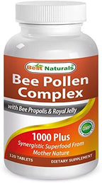 Best Naturals Bee Pollen Complex 1000 mg 120 Tablets